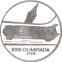 Rumänien 100 Lei 1998 - XXVI.1998 Winter Olympics, Nagano - Silber PP