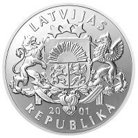 Lettland 1 Lats 2002 - XIX winter Olympic Games, Salt Lake City 2002 - Hockey - Silber PP