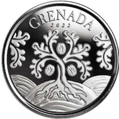 EC 8 Grenada 2022 Muskatnussbaum - 1 oz Silber
