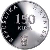 Kroatien 150 Kuna 2006 - Olympische Winterspiele 2006 in Turin - Silber PP