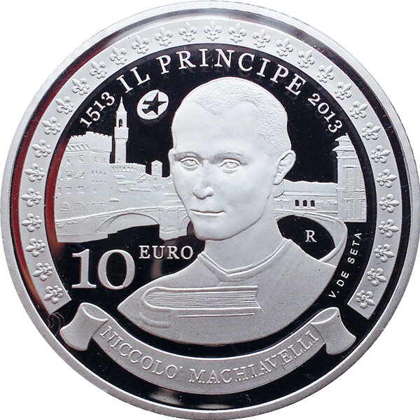 San Marino 10 Euro 2013 - 500. Jahrestag von "Der Fürst" von Niccolò Machiavelli - Silber PP
