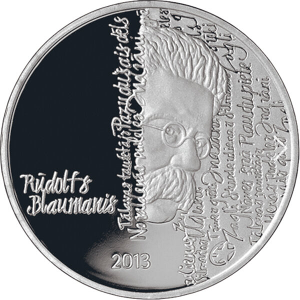 Lettland 1 Lats 2013 - 150 Jubiläum Geburt von Rūdolfs Blaumanis - Silber PP