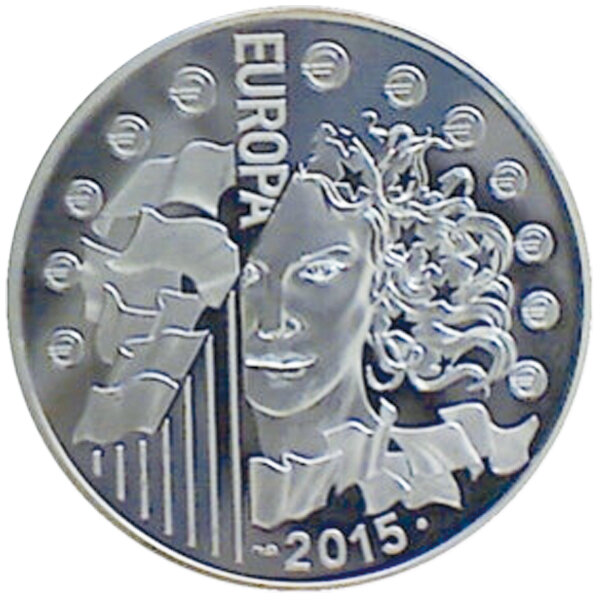 Frankreich 10 Euro 2015 - 70 Jahre Frieden in Europa - Silber Proof