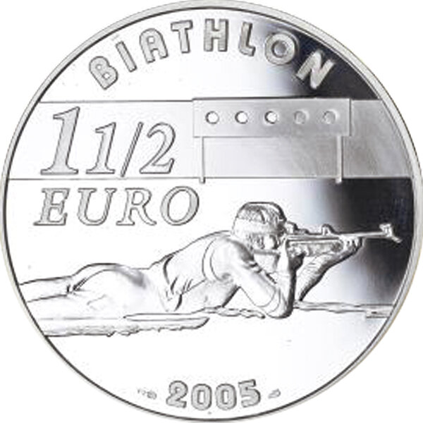 Frankreich 1,5 Euro 2005 - Olympische Winterspiele in Turin 2006 - Silber PP