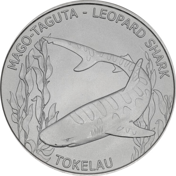 Tokelau Leopard Shark - Leoparden-Hai 2018 1 oz Silber