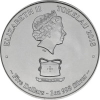 Tokelau Leopard Shark - Leoparden-Hai 2018 1 oz Silber