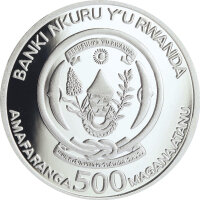 Ruanda 500 Francs East Africa Railway Usambara-Bahn 2008 1 oz Silber PP