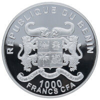Benin 1.000 Francs Elefant 2014 - Silber 1 oz Proof-like