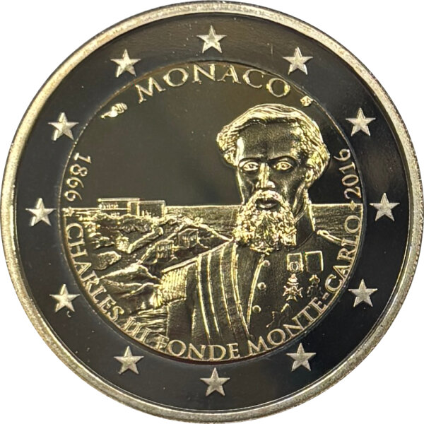 Monaco 2 Euro 2016 "Charles III" PP