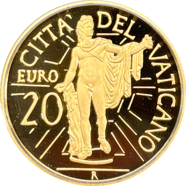Vatikan 20 Euro 2010 "Meisterwerke der Bildhauerkunst - Apollo von Belvedere" Gold PP