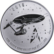 Kanada 20 Dollars 2016 - Star Trek "Enterprise" - 1/4 oz Silber PP