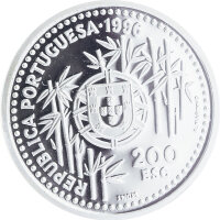 Portugal 200 Escudos 1996 - China - Silber PP