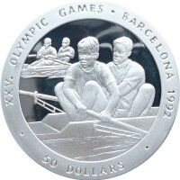 Niue 50 Dollars 1989 Olympische Spiele 1992 in Barcelona - Silber PP
