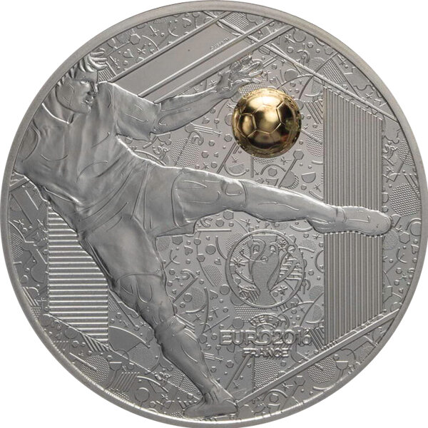 Frankreich 10 Euro 2016 - UEFA Euro 2016 - Volley Kick - Silber PP