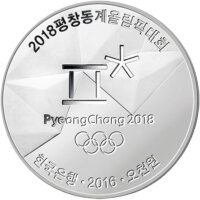 Südkorea 5.000 Won 2016 I Olympische Winterrspiele 2018 Ski Alpin - Silber PP