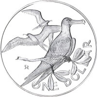 British Virgin Islands 1 Dollar 1973 - Elizabeth II - Silber