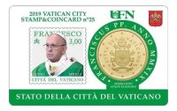 Vatikan 50 Cent 2019 - Franziskus - Coincard mit...