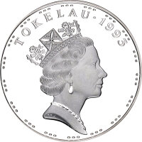 Tokelau 5 Dollar 1993 - Fidschileguane - Silber PP