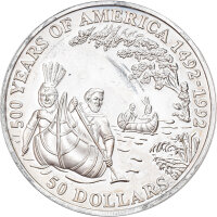 Cook Islands 50 Dollars 1993 - 500 Jahre Entdeckung...