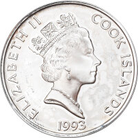 Cook Islands 50 Dollars 1993 - 500 Jahre Entdeckung Amerikas - Silber PP