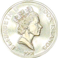 Cook Islands 50 Dollars 1991 - 500 Jahre Entdeckung Amerikas "Ferdinand Magellan" - Silber PP