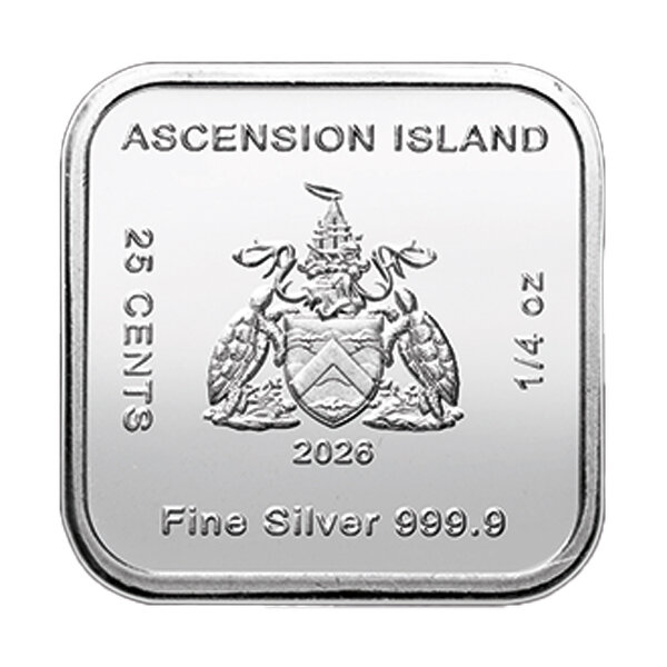 7,775 Gramm (1/4 oz) Münzbarren Heimerle & Meule Ascension Island Segelschiff 2026