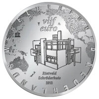 Niederlande 5 Euro 2013 - Rietveld Schröder - Silber PP