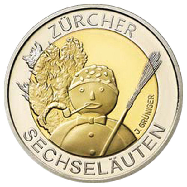 Schweiz 5 Franken 2001 - Züricher Sechseläuten - KuNi