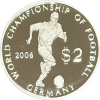 Cook Islands 2 Dollars 2003 - Fußballweltmeisterschaft Deutschland 2006 - Silber PP