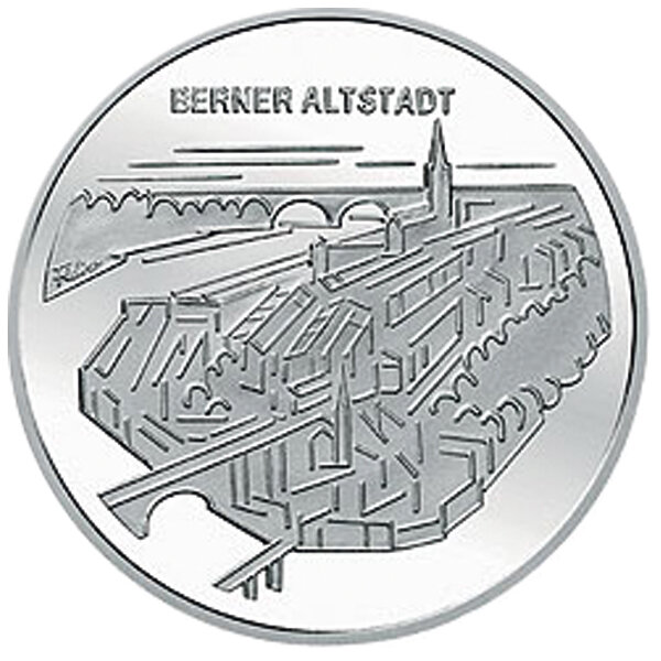 Schweiz 20 Franken 2003 - Berner Altstadt - Silber