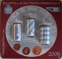 San Marino Rollen-Kit 2006 - 1, 2, 5 Cent  je 21...