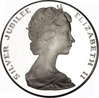 Bermuda 25 Dollars 1977 Silver Jubilee Elizabeth II - Silber PP