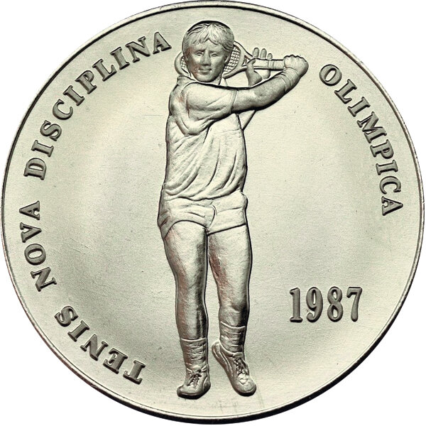 Andorra 2 Diners 1987 - Olympische Sommerspiele Tennis neue Disziplin - Kupfer-Nickel
