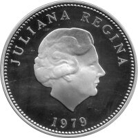 Niederländische Antillen 25 Gulden 1979 - Internationales Jahr des Kindes - Silber PP