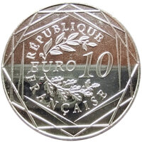 Frankreich 10 Euro 2015 - Hahn - Silber PP