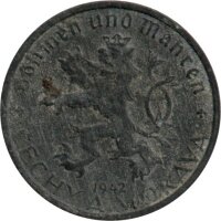 J.621 Besetzte Gebiete - Böhmen und Mähren 20 Heller 1940 - 1944 - Kursmünze