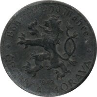 J.622 Besetzte Gebiete - Böhmen und Mähren 50 Heller 1940 - 1944 - Kursmünze