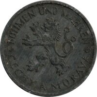 J.623 Besetzte Gebiete - Böhmen und Mähren 1 Krone 1941 - 1944 - Kursmünze