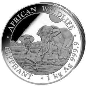 Somalia Elefant 2026 1000 Gramm Silber