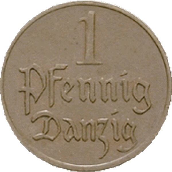 J.D02 Danzig 1 Pfennig 1923 - 1937 - Umlaufmünze - Bronze