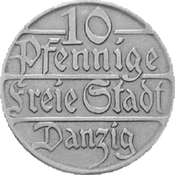 J.D05 Danzig 10 Pfennig 1923 - Umlaufmünze - KuNi