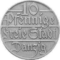J.D05 Danzig 10 Pfennig 1923 - Umlaufmünze - KuNi