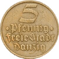 J.D12 Danzig 5 Pfennig 1932 - Umlaufmünze - Alu-Bronze