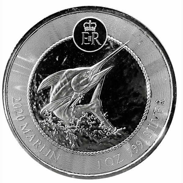 Cayman Inseln Sea Life Blue Marlin - Speerfisch 2020 1 oz Silber