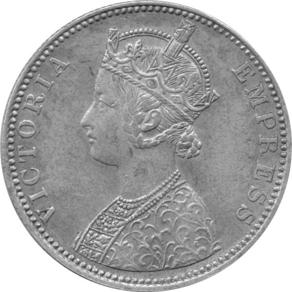 Britisch Indien 1 Rupie 1886 B - Königin Victoria - Silber