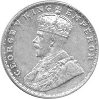 Britisch Indien 1 Rupie 1919 - König Georg V. - Silber