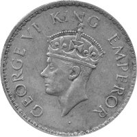 Britisch Indien 1 Rupie 1940 - König Georg VI. - Silber