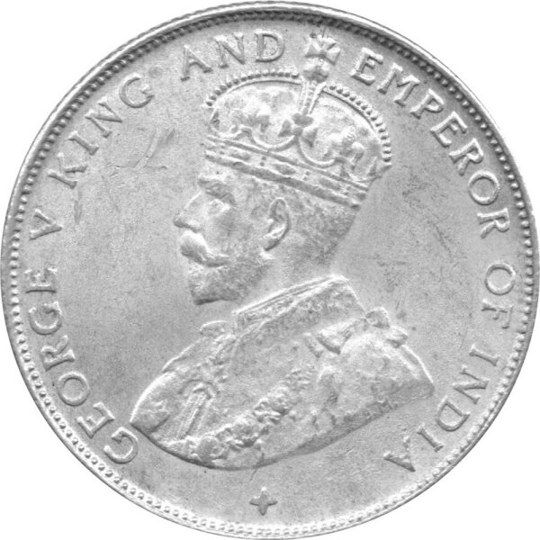 Britische Kolonien - Straits Settlements - 50 Cents 1920 - König Georg V. - Silber