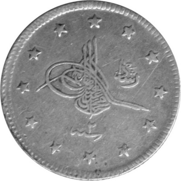 Osmanisches Reich 1 Kurus 1910 - Mehmed V. - Silber