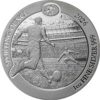 Ruanda Sporting Ounce 2. Ausgabe 2026 Fußball 1 oz Silber